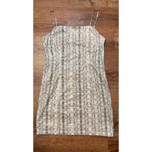 Free People Endless Rose Sequin Snakeskin Mini Dress - M